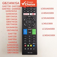 AQOUS SMART LED TV REMOTE CONTROL ORIGINAL GB234WJSA GB094WJSA GA983WJSA Alat kawalan jauh TV LED Pi