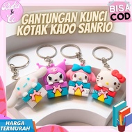 GANTUNGAN SANRIO KEYCHAIN CUTE UNIQUE GIFT BOX KEYCHAIN CUTE SANRIO GIFT BOX KEYCHAIN