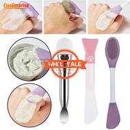 [Wholesale Price] Classic Soft Silicone Facial Mask Brush Silver Rod Salon Skin Care Face Cream Applicator Beauty Tool