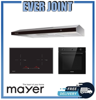Mayer MMIHB752CS [75cm] 2 Zone Hybrid Hob with Slider + Mayer MMSL902BE [90cm] Slimline Hood + Mayer MMDO8R [60cm] Built-in Oven with Smoke Ventilation System Bundle Deal