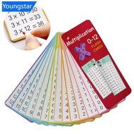 【FY】  0-12 Times 14Pcs Table Cards Multiplication Charts Self Check Math Learning Tool Montessori Ma