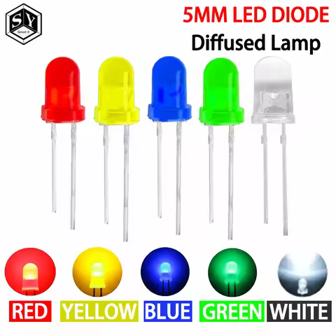 10pcs/100pcs 5mm led white/blue/red/yellow/green light bulbs / 5MM White Colour LED emitting diode F