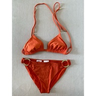 Bikini H&M size 34 Orange Color Decorated With Gold Ring Accessories