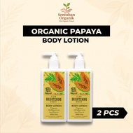 Natural Organic Papaya Lotion Brightens & Moisturizes Skin - Brightening Papaya Body Lotion 2pcs