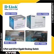 D-LINK DGS-1005A 5-Port / DGS-1008A 8-Port / DGS-105GL 5-Port / DGS-108GL 8-Port Gigabit Metal Unman