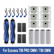 For ECOVACS T80 Pro Omni / T80 Omni Robot Vacuum Cleaner Parts Main Roller Mop Cloth Side Brush Dust