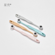 Star Pocket 48-Hole Wide-Head Toothbrush 4-Piece Pack Deep Cleaning Teeth Soft Bristles Gentle Gum P