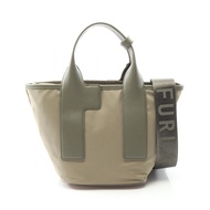 [Pre-owned] Furla PIUMA Tote Bag, Size S, WB01270BX30503962S, Khaki, Nylon & Leather, 2-way Tote Bag