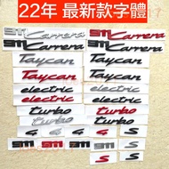 Porsche TAYCAN 992 911 Carrera Black Word Mark Letter Labeling Car Rear Tail