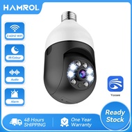 Hamrol 3MP Yoosee E27 Bulb Surveillance 1080P PTZ Wifi IP Camera Full Color Night Vision Video Indoo