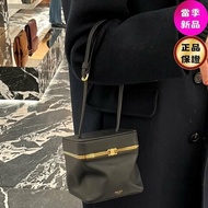 ✨2026季度全新✨Celine 124232 Triomphe Frame 凱旋門小款柔軟小牛皮盒子包 黑色