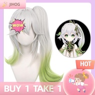 JIHOG Genshin impact nahida คอสเพลย์วิกผม pre สไตล์ทนความร้อน50ซม.วิกผมผสม