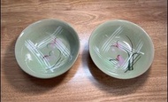 全新早期 古董碗 陶瓷碗公 保存良好 一組2入