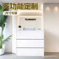 White Receptor Counter Storage Counter Beauty Salon Office Single Retail Counter Customized Counter 