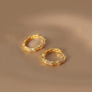 Emas 916 subang/Emblem Inlaid Bamboo Earrings gold 916