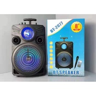 BT-2077 6.5' inch Wireless Portable Bluetooth Speaker With Led Light [Support Mic]