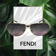 ‼️母親節狂降🫅‼️（原$6800）只到5/10⏰【8成新】㊣✨ FENDI ✨芬迪  SL7295 金屬框 紫色 漸層 雷朋 飛行 太陽眼鏡 墨鏡/保證正品🌳二手樹屋🌳
