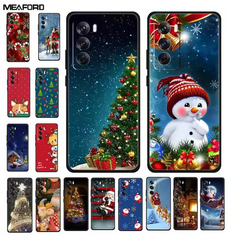 Christmas Case For Oppo Reno 12 Pro 5G Case Reno10 6 Pro+ Soft TPU Silicone Covers for OPPO Reno 10 