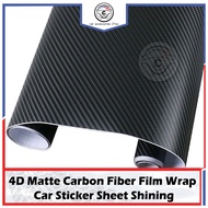 4D Matte Carbon Fiber Film Wrap Car Sticker Sheet Shining