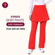 EMAX Seluar Skirt Kembang Muslimah Cotton Lycra Bootcut Sport Skirt Pants Loose Fit Plus Size Stretc