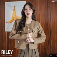 Sudpung Riley_SP039 เบลเซอร์ลินิน ทรงยาวแต่งกระเป๋า ผ้าใส่สบาย ไม่คัน ใส่เที่ยว ใส่ทำงานได้หมด