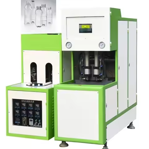 Juice Water 2 Ltr Bottle Semi Automatic Manual Plastic Making Blow Moulding Machine 500ml PET Bottle