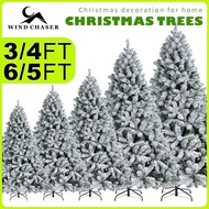 Flocked Snowflake Christmas Tree 4ft 5ft 6ft Christmas Decoration White Christmas Tree