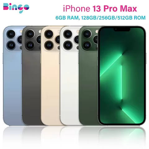 iPhone 13 Pro Max A2484 128GB 256/512GB 6.7" Genuine Super Retina OLED Face ID A15 Bonic 5G 6GB eSIM
