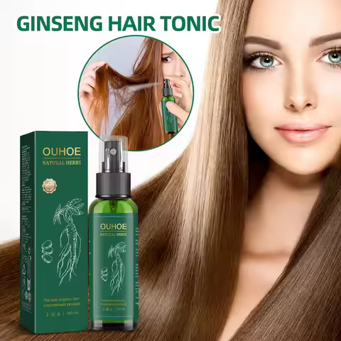 Ouhoe Ginseng Hair Growth Serum 100ml Nourish Scalp Bioactive Formula Promote Hair Regrowth Reduce H