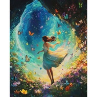 Ruopoty 40x50cm sơn theo số Bộ tự làm cho người lớn hình ảnh vẽ cô gái yêu tinh Hình ảnh bộ đồ thủ c