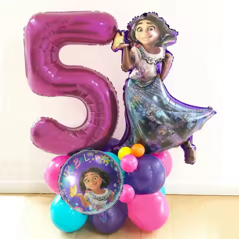 27pcs Disney Anime Movie Encanto Mirabelle Latex Balloons Animal Theme Birthday Party Decoration Bal