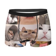 [Bbees] mèo Meme hài hước Meme Mèo Bộ sưu tập quần lót Homme quần lót Đồ Lót Nam printshorts boxer t