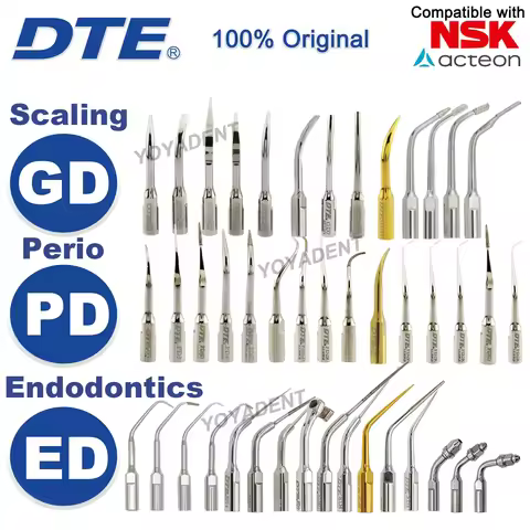 Woodpecker DTE Dental Ultrasonic Scaler Tips Periodontics Endodontics Scaling Tips Fit NSK SATELEC S