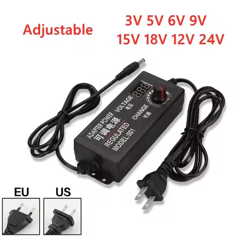 220V To 5V 9V 12V 24V Power Adapter 1A 2A 3A 5A Universal AC DC Adjustable Power Adapter Supply Disp
