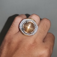 Batu Cincin Akik Asli Sunstone Tapak Jalak Pasir Emas