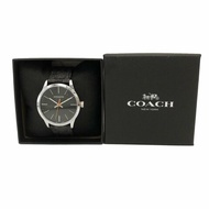 [全新] COACH 經典C LOGO中性男款石英手錶禮盒(黑灰)