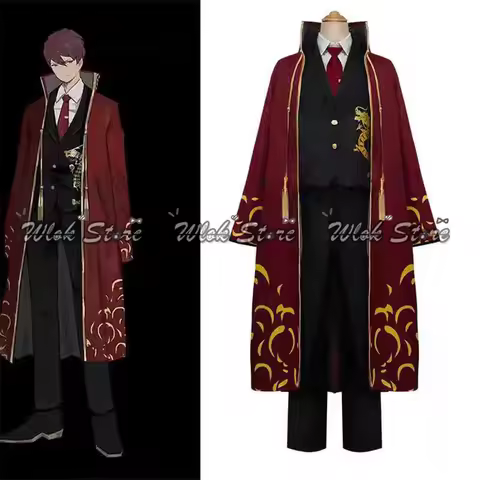 Game Library Of Ruina Cosplay Lowell Cecil Mei Costume Red Long Coat Uniform Suit Custom Size Carniv