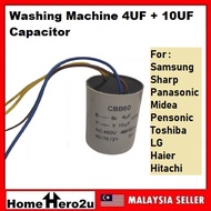 Universal Replacement Parts Washer 4UF + 10UF Capacitor Spin Seal / Samsung Sharp Panasonic Toshiba 