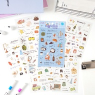 6 Sheets Fun Love Letters Abound Series PET Stickers Decoration DIY Material Stickers