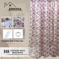 H8 - Langsir Bercorak (10 Corak) / Langsir Rumah / Langsir Tingkap / Langsir Ring Type / Langsir Cot