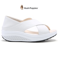 Hush Puppies Women's Shoes รองเท้าแตะผู้หญิงส้นเตารีดแบบลำลอง HP KWSFB33158A-White Women Sandals Slides รองเท้าแตะผู้หญิงพื้นหนา