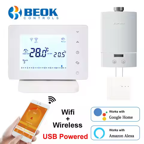 Beok BOT306RF-WIFI Wireless Wifi Thermostat for Gas Boiler Smart Termostat Temperature Controller Su