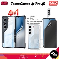 4-in-1 Matte Hydrogel Case Tecno Camon 40 Pro 4G 5G 40 Premier Camon 40 Softcase Fusion