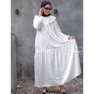 ( Best seller ) Loris Midi Dress Putih L Gamis Putih Bordir Terbaru