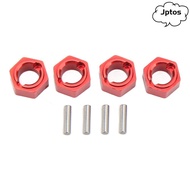 JPTOS 4Pcs 7mm Hex Wheel Hubs Adapter, Aluminum CNC Machined RC Wheel Hex Drive Adapter, Easy Instal