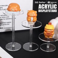 [SG SELLER] Round Acrylic Display Rack Detachable Storage Shelf For Toys Ornaments Collections & Par