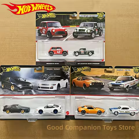 Original Hot Wheels Premium Car Culture 2-Pack 2025 Austin Mini Nissan AMC 1:64 Scale Die-Cast Model