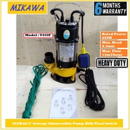 Unoflow/Atlantic/MIKAWA/LINMAX V450F SEWAGE SUBMERSIBLE PUMP With Automatic Float Switch - 6 Months 