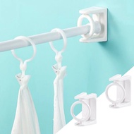 Punch-Free Steerable Triangle Ring / Rod Hook Strut Fixed Bracket / Shower Curtain Rod Holder