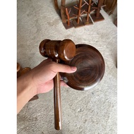 Wooden Gavel and Sound Block Set | Auctioneer Judge Court Law Office Desk Decor